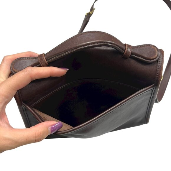 Vintage Coach Walnut Brown Court Crossbody Bag 9870 - Picture 14 of 15